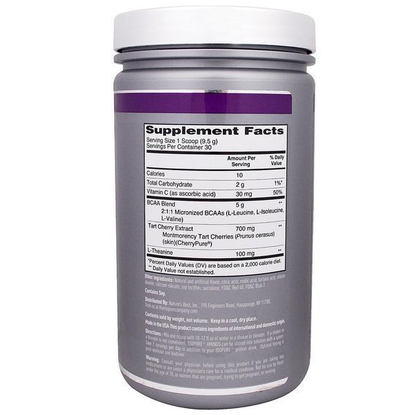 Natures Best, IsoPure, Aminos, Клюква Виноград, 10,5 унций (285 г) NBT-02343 фото