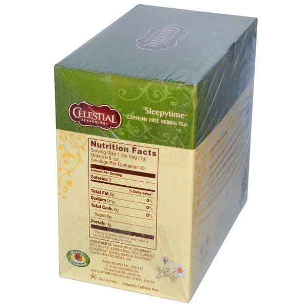 Celestial Seasonings, Травяной чай, Без кофеина, Время для сна, 40 чайных пакетиков, 2 (58 г) CES-00402 фото