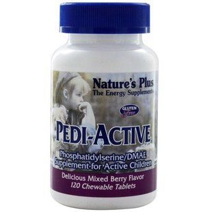 Natures Plus, Pedi-Active, добавка для активных детей, со вкусом ягодной смеси, 120 жевательных таблеток NAP-03001 фото