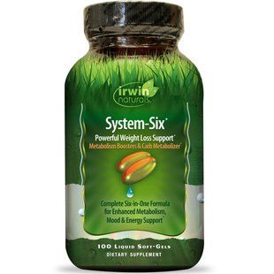 Irwin Naturals, Засіб для зниження ваги System-Six, Powerful Weight Loss Support, 100 капсул IRW-26247 фото