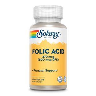 Folic Acid 470 mcg (800 mcg DFE) - 100 caps 2023-10-4428 фото