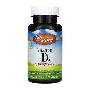 Vitamin D 5000 IU - 120 softgels 2023-10-4556 фото