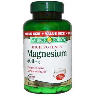Natures Bounty, Magnesium, 500 mg, 200 Coated Caplets NRT-53086 фото