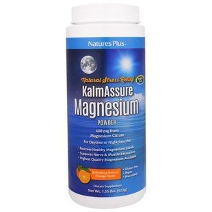 Natures Plus, Kalmassure, Порошок Цитрата Магния, Апельсиновый Вкус, 400 мг, 1,15 фунта (522 г) NAP-33604 фото