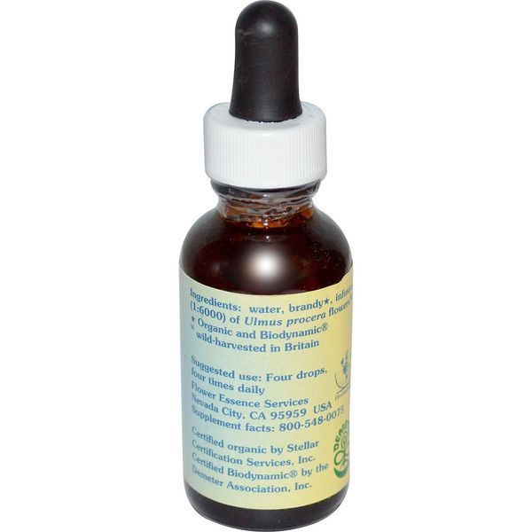 Flower Essence Services, Лікувальні трави , в'яз, Квіткова Сутність 1 рідких унції (30 мл) FES-21011 фото