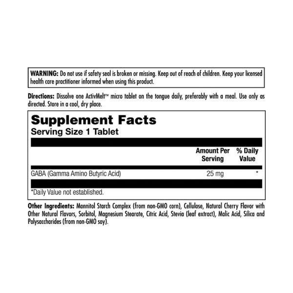 Gaba ActivMelt&trade; 25mg - 120 tabs 2023-10-2168 фото