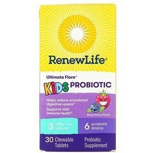 Renew Life, Ultimate Flora, дитячий пробіотик, ягоди, 30 жувальних таблеток REN-15868 фото
