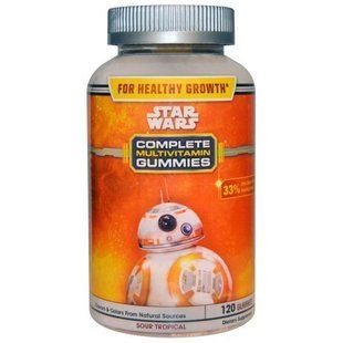 Star Wars, Жевательный мульти витаминный комплекс, со вкусом тропических фруктов, 120 жевательных таблеток STW-54934 фото