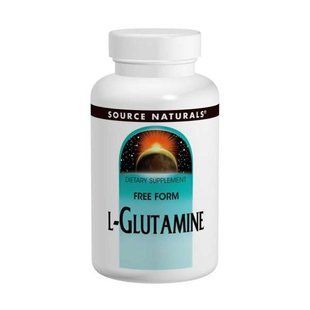 Source Naturals, L-глютамин, порошок у вільній формі 3.53 унції (100 г) SNS-00124 фото