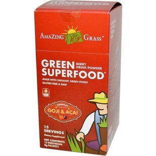 Amazing Grass, Зеленый суперпродукт, ягодный настворимый напиток, 15 отдельных пакетиков по 8 г AMG-00001 фото