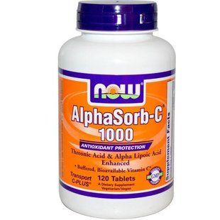 Now Foods, AlphaSorb-C 1000, 120 таблеток NOW-00726 фото