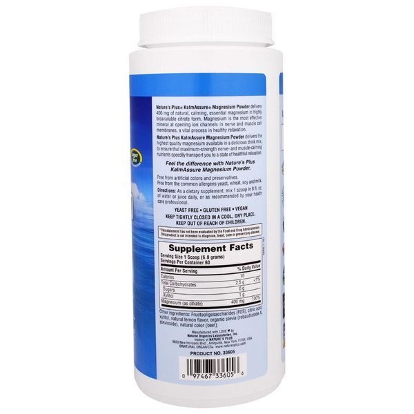 Natures Plus, Kalmassure, Порошок Цитрата Магния, Розовый Лимонад, 400 мг, 0,90 фунта (408 г) NAP-33605 фото