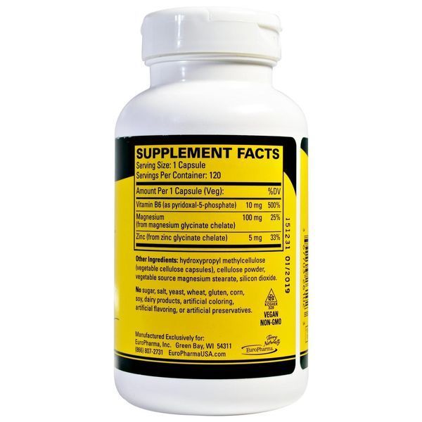 EuroPharma, Terry Naturally, Terry Naturally, P-5-P/Mag, 120 капсул EUR-26102 фото