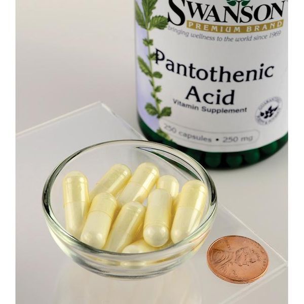 Вітамін В5 пантотенова кислота Swanson Pantothenic Acid (Vitamin B-5) 250мг. 250 капс. SW062 фото