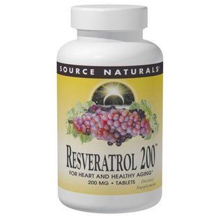 Source Naturals, Ресвератрол 200, 200 мг, 60 таблеток SNS-02293 фото