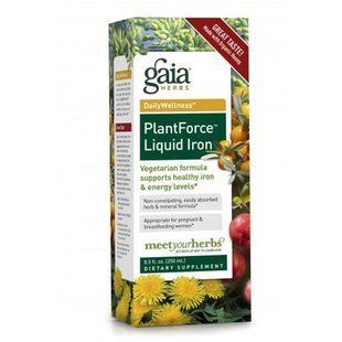 Gaia Herbs, Железо в жидкой форме PlantForce, 8,5 жидких унций (250 мл) GAI-14626 фото