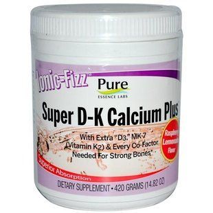 Pure Essence, Ionic-Fizz, Супер D-K Calcium Plus, малиновый лимонад, 14,82 унции (420 г) PUR-04101 фото