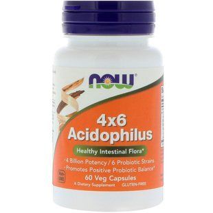 Ацидофілус 4x6 Acidophilus, Now Foods, 60 капсул NOW-02920 фото