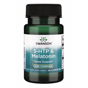 Ultra 5-HTP Melatonin - 30 veg caps 100-36-7389390-20 фото