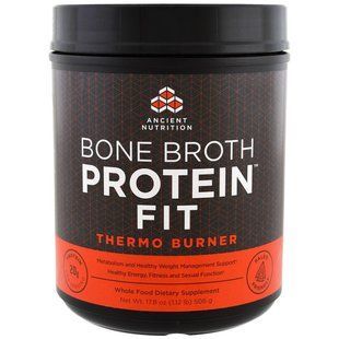 Ancient Nutrition, Bone Broth Protein Fit, Thermo Burner, 17.8 oz (506 g) ATN-02010 фото