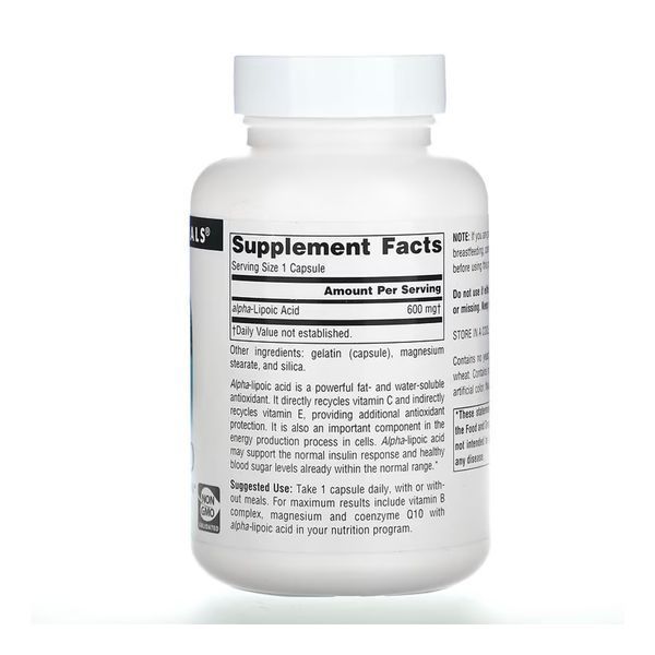Alpha Lipoic Acid 600mg - 60 caps (Повреждена банка) 2024-11-0309 фото