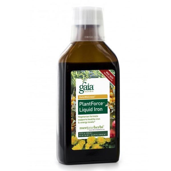 Gaia Herbs, Залізо в рідкій формі PlantForce, 8,5 рідких унцій (250 мл) GAI-14626 фото
