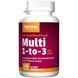 Мультивитамины и минералы 1-к-3 с лютеином Не содержат железа Jarrow Formulas 100 таблеток JRW-01003 фото 1