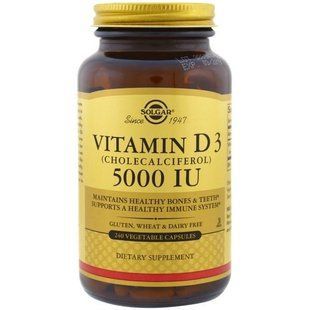 Solgar, Vitamin D3 (Cholecalciferol), 5000 IU, 240 Veggie Caps SOL-03314 фото