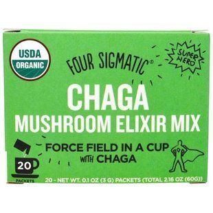 Four Sigmatic, Напиток из грибов чага и травами, 20 пакетиков, 0,1 унции (3 г) каждый FSM-31038 фото