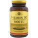 Solgar, Vitamin D3 (Cholecalciferol), 5000 IU, 240 Veggie Caps SOL-03314 фото 1