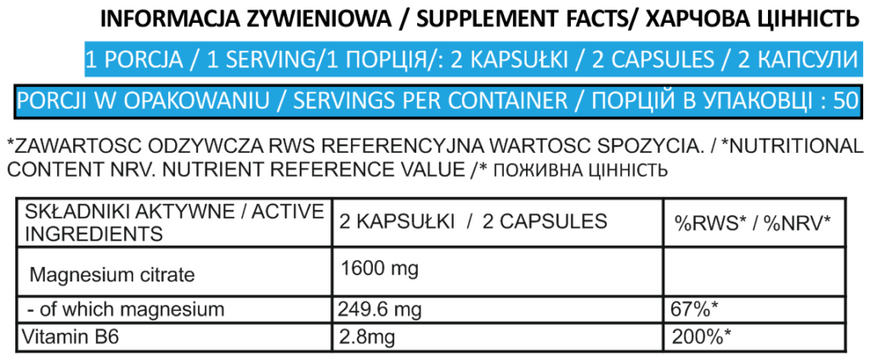 Magnesium Citrate - 100 caps 2022-10-2821 фото