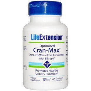 Life Extension, Оптимизированный Cran-Max, концентрат цельных плодов клюквы с экстрактом гибискуса, 60 вегетарианских капсул LEX-14246 фото
