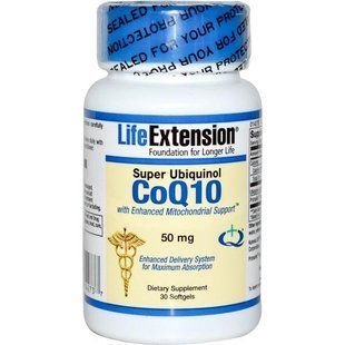 Life Extension, Super Ubiquinol CoQ10 with Enhanced Mitochondrial Support, 50 мг, 30 капсул LEX-14273 фото