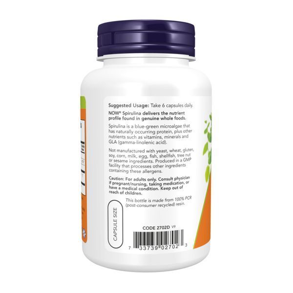 Spirulina 500 mg - 120 vcaps 2023-10-2507 фото