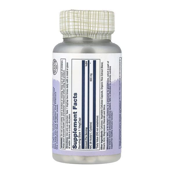 NAC (N-Acetyl-L-Cysteine) 600mg - 60 vcaps 2023-10-7161 фото