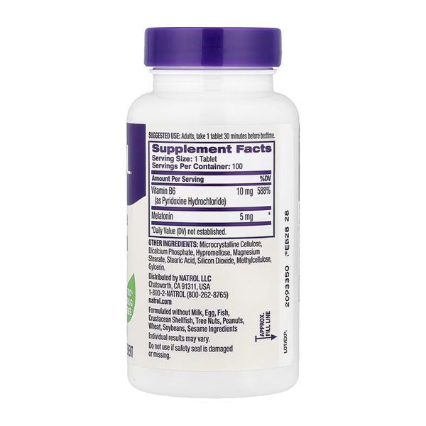 Melatonin 5mg - 100 tabs 2023-10-6217 фото