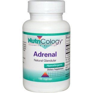 Адренал Наднирники, натуральні залізисті, Nutricology, 150 рослинних капсул ARG-50461 фото