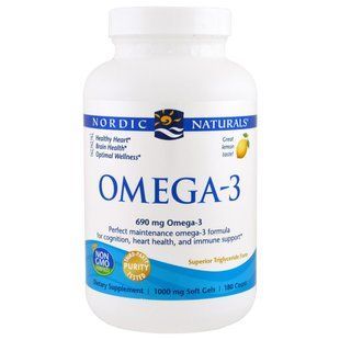 Nordic Naturals, Омега-3, зі смаком лимона, 1000 мг, 180 желатинових капсул NOR-03760 фото