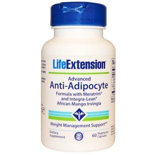 Life Extension, Усиленная анти-адипоцитная добавка, 60 Капсул LEX-15096 фото