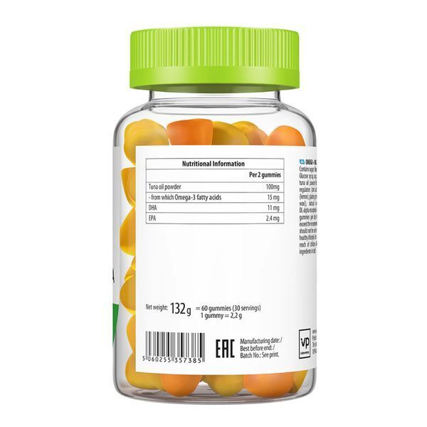 Omega 3 + DHA 60 gummies (Пошкоджена банка) 2024-11-0390 фото