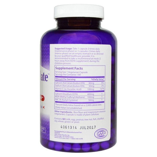 MRM, Кардио хелат с ЭДТА, 180 капсул в растительной оболочке MRM-31011 фото