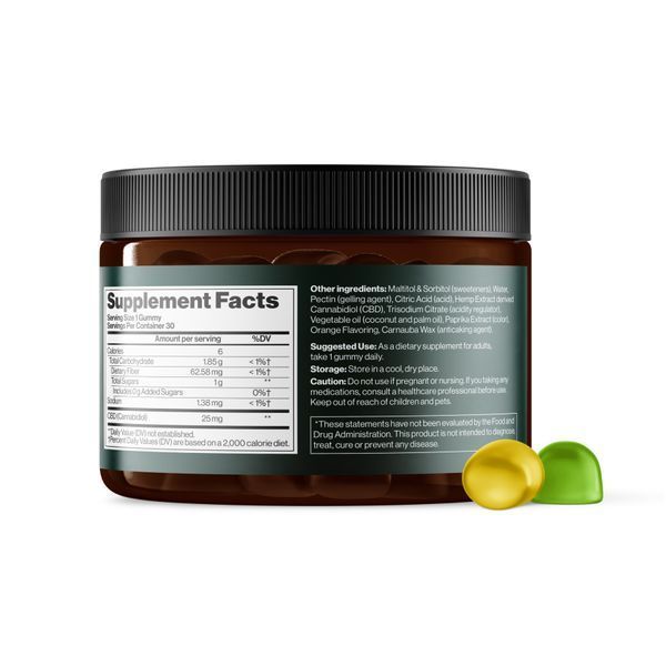 CBD Gummies Full Spectrum 750 mg Apple & Lemon - 30 gummies (До 04.26) 2023-10-7585 фото