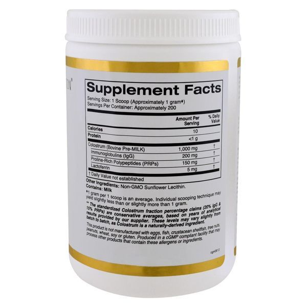 California Gold Nutrition, Молозиво, 7,05 унций (200 г) CGN-00912 фото