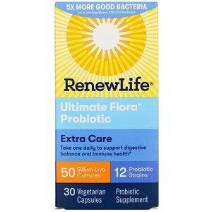 Renew Life, Пробіотик Ultimate Flora, Critical Care, 50 мільярдів, 30 рослинних капсул REN-53550 фото