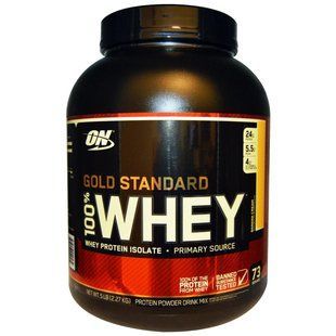 Optimum Nutrition, 100% Whey Gold Standard, со вкусом банана, 5 фунтов (2,27 кг) OPN-02957 фото