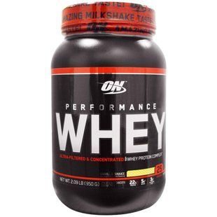 Optimum Nutrition, Молочная сыворотка, протеиновый ванильный коктейль 2,09 фунта (950 г) OPN-02397 фото