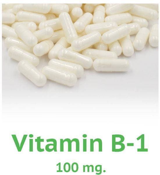 Вітамін B-1 тіамін VitalBulk, 100 mg, 50 капсул VB60003 фото