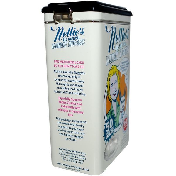 Nellies All-Natural, Стиральные наггетсы, 50 загрузок, 1/2 унции каждый NEA-00230 фото
