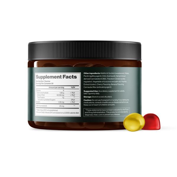 CBD Gummies Full Spectrum 750 mg Cherry & Banana - 30 gummies 2023-10-6348 фото