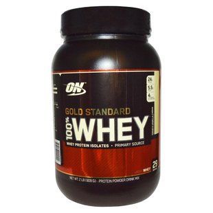 Optimum Nutrition, 100% сыворотка Gold Standard, со вкусом ванильного крем-ликера, 2 фунта (912 г) OPN-02411 фото